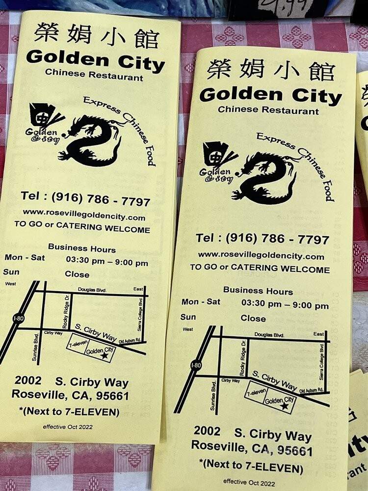 Golden City - Roseville, CA menu_pic