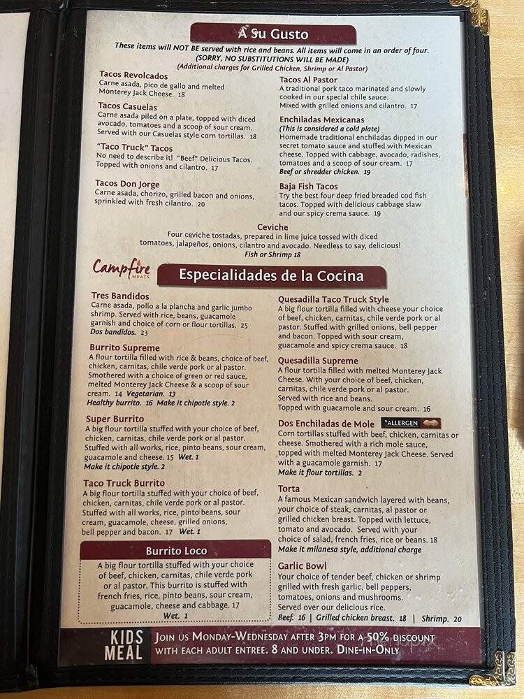 La Casuelas - Manteca, CA menu_pic