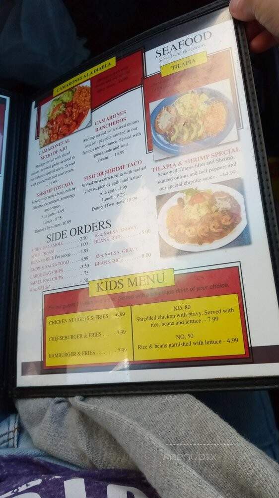 Casa Flores Restaurant - Stockton, CA menu_pic