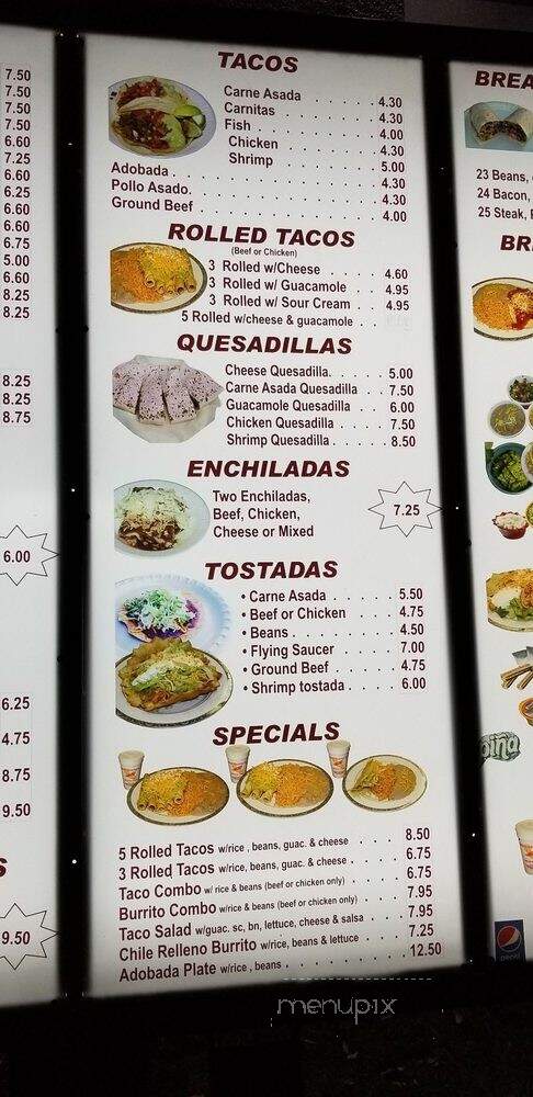 Adalberto's Mexican Food - Orangevale, CA menu_pic