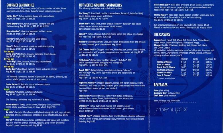 Beach Hut Deli - Folsom, CA menu_pic