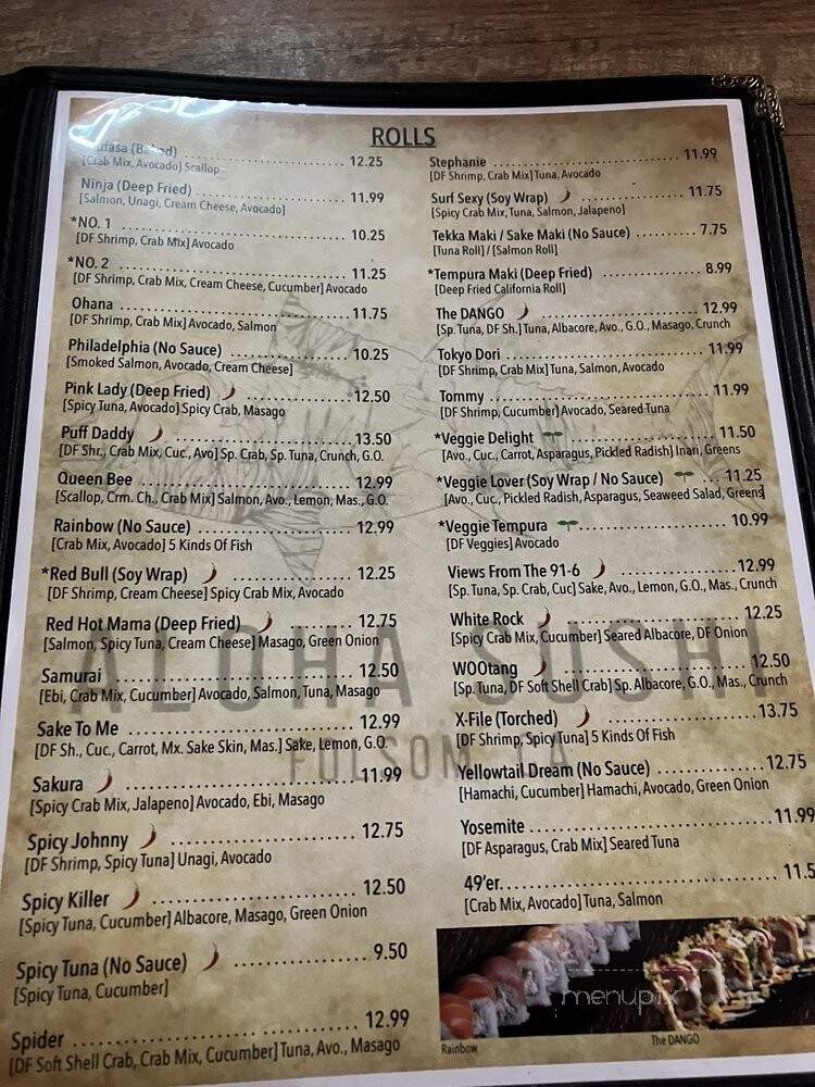 Aloha Sushi - Folsom, CA menu_pic
