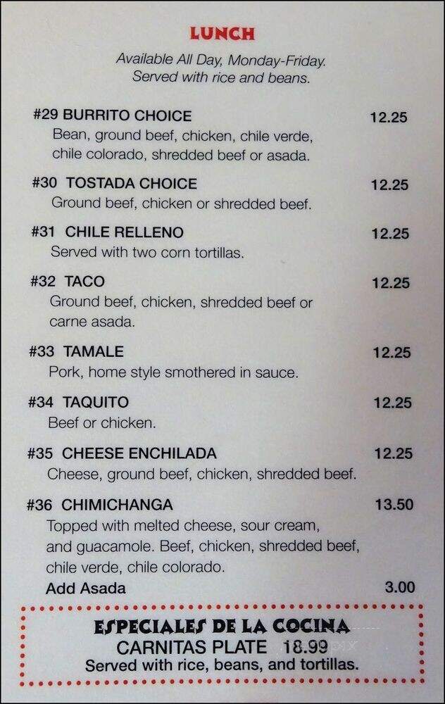 Cafe Delicias - Auburn, CA menu_pic