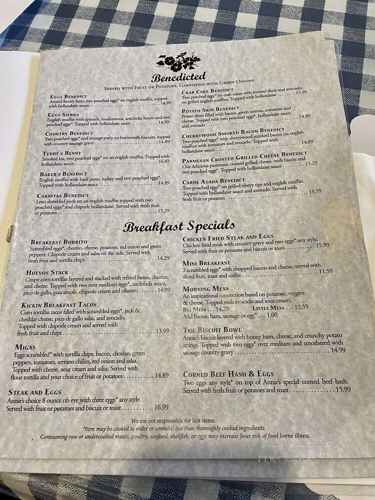 Mary Belle's Restaurant - Auburn, CA menu_pic