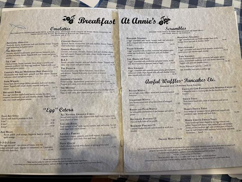 Mary Belle's Restaurant - Auburn, CA menu_pic