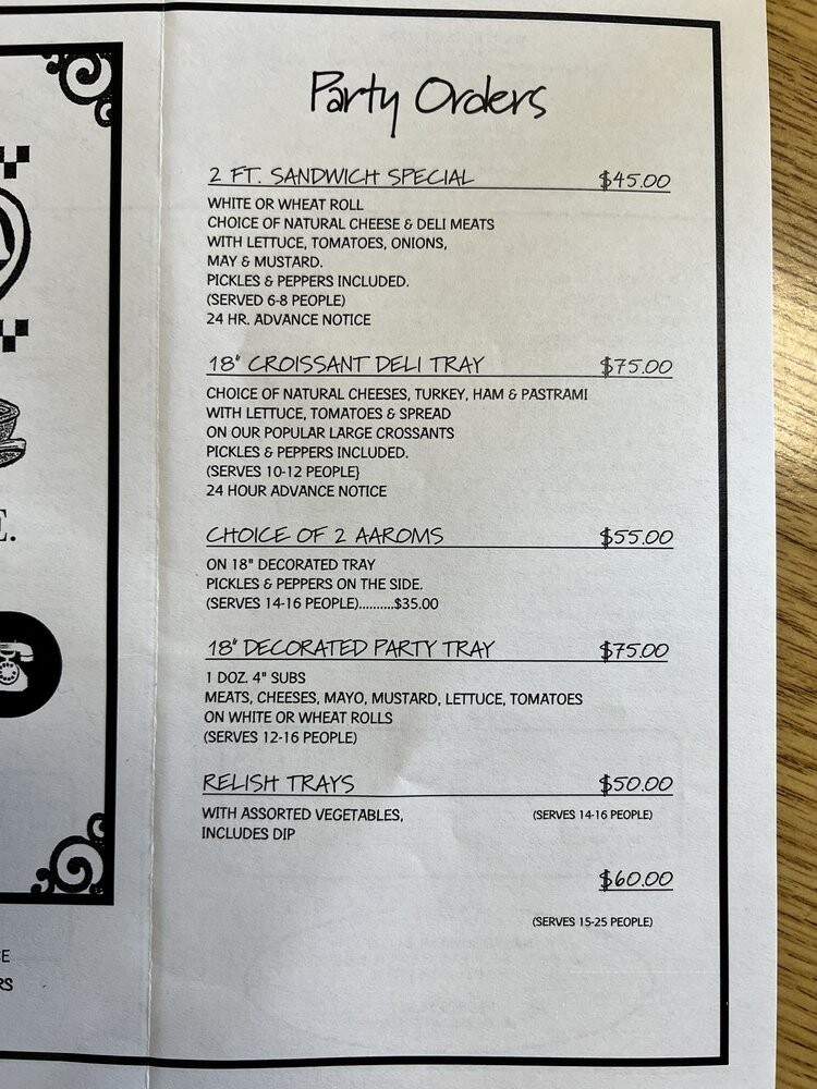 Sandwich Shop - Modesto, CA menu_pic