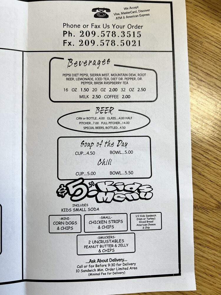 Sandwich Shop - Modesto, CA menu_pic