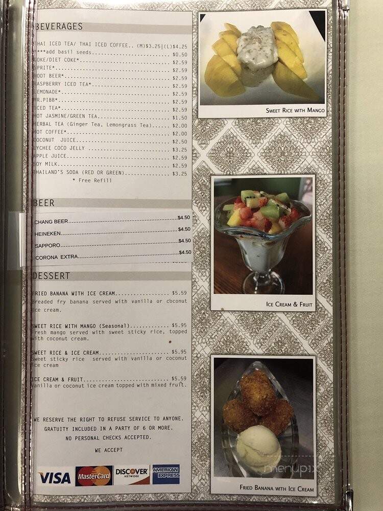 Thailand Restaurant - Modesto, CA menu_pic