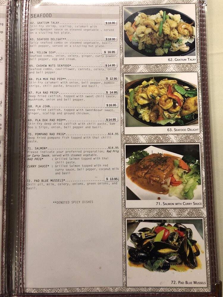 Thailand Restaurant - Modesto, CA menu_pic