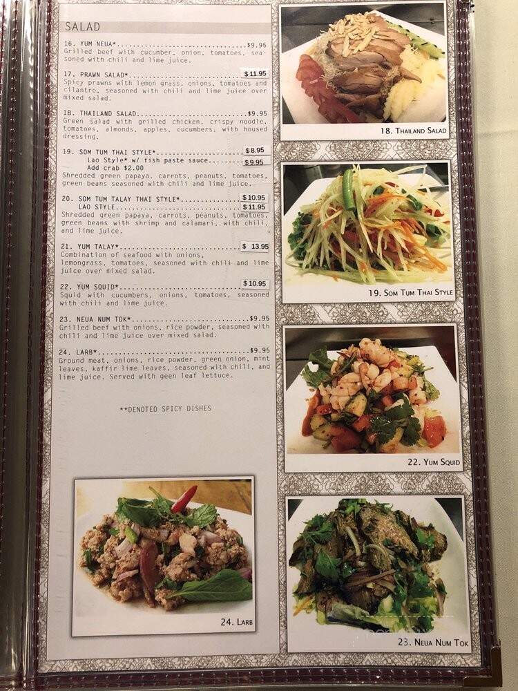Thailand Restaurant - Modesto, CA menu_pic