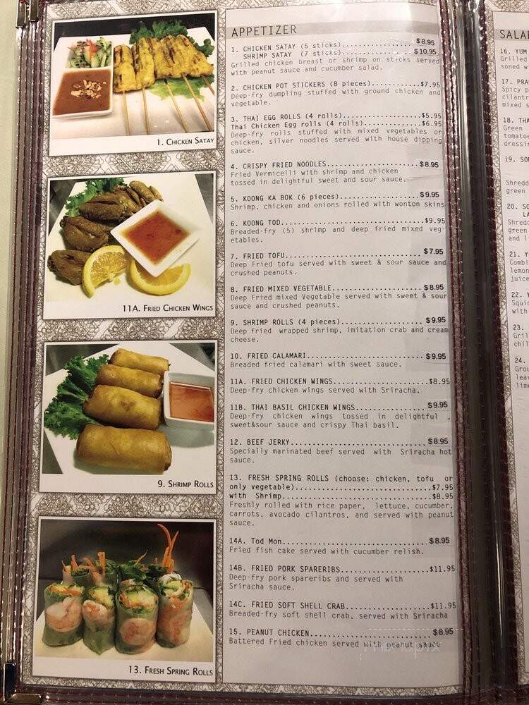 Thailand Restaurant - Modesto, CA menu_pic