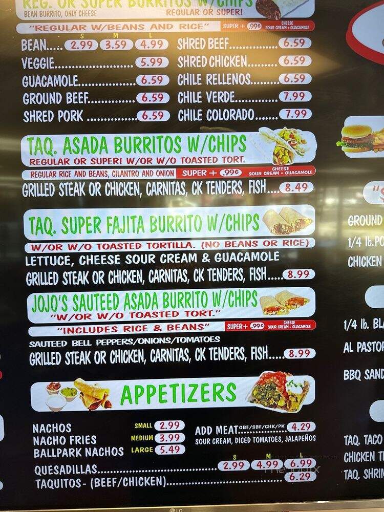 Jo Jo Garcia's - Modesto, CA menu_pic