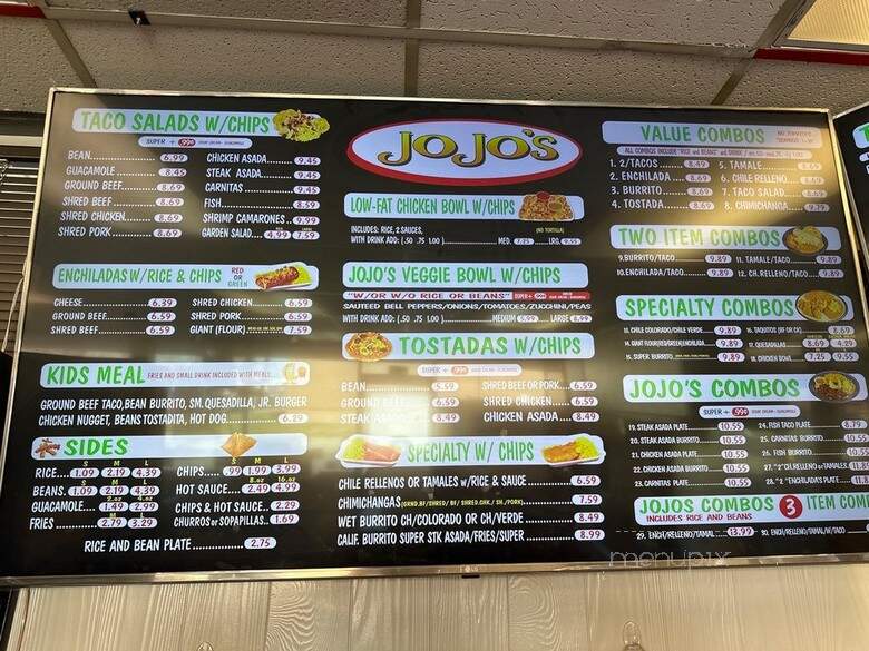Jo Jo Garcia's - Modesto, CA menu_pic