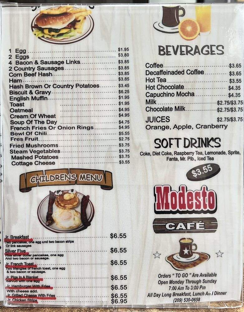 Modesto Cafe - Modesto, CA menu_pic
