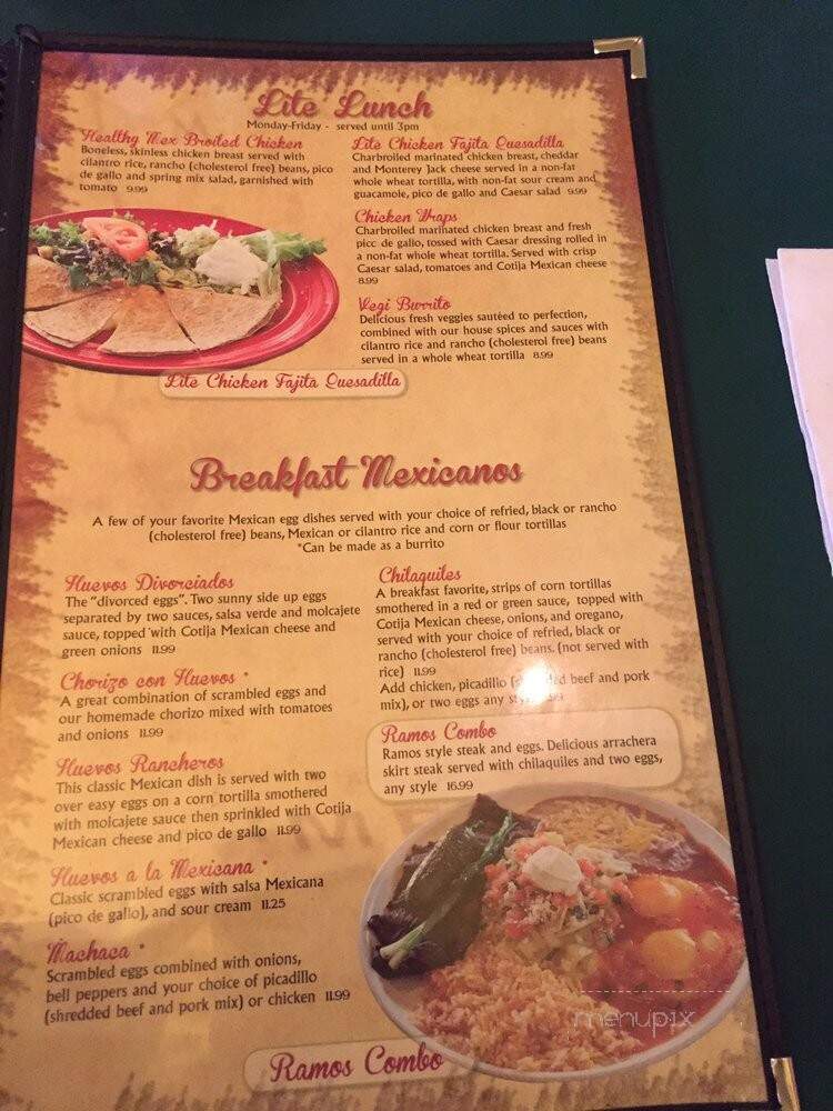 Casa Ramos - Placerville, CA menu_pic