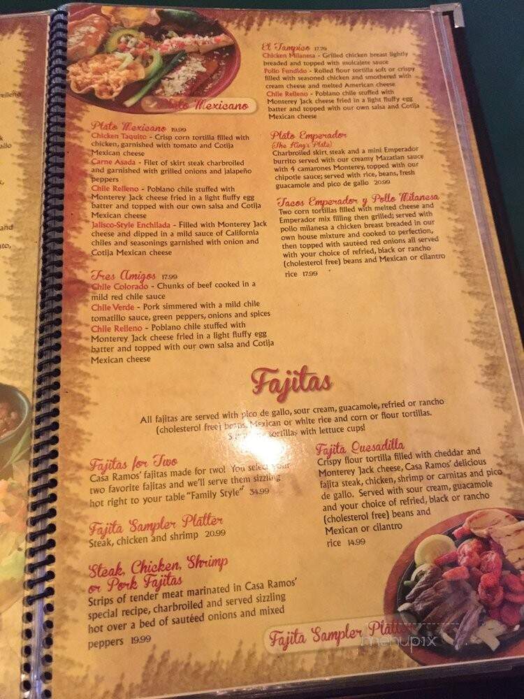 Casa Ramos - Placerville, CA menu_pic