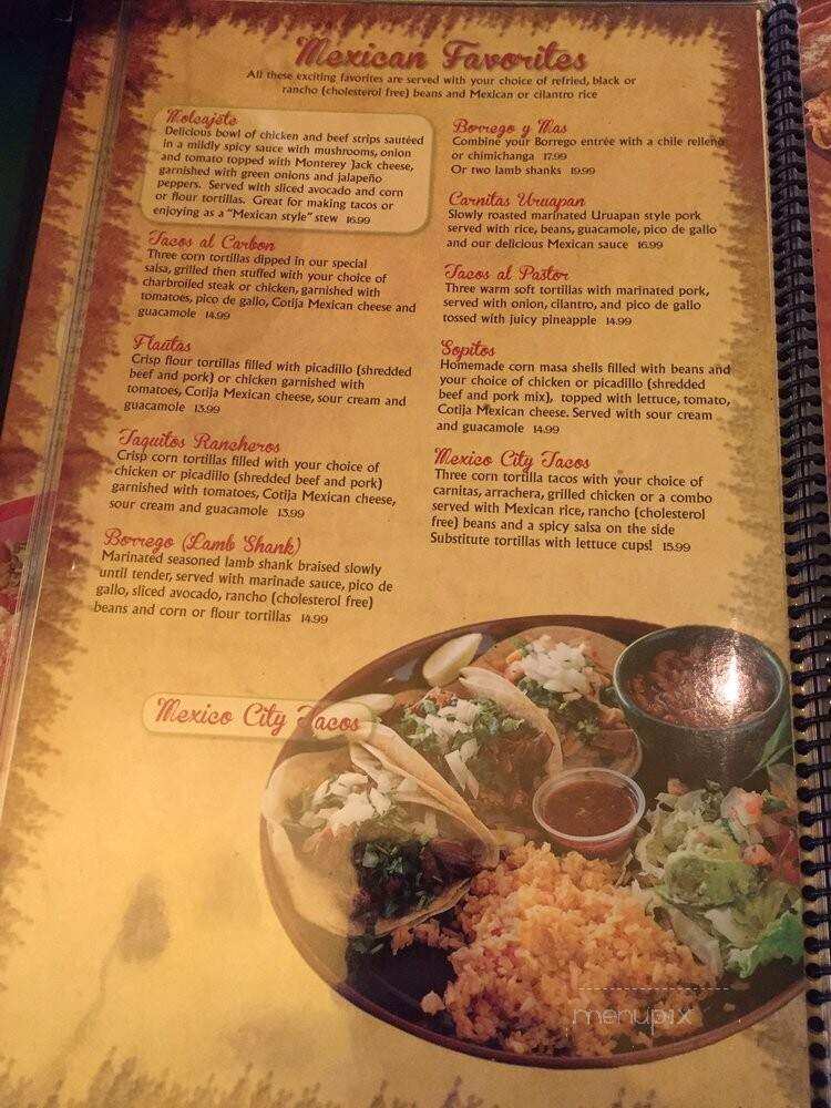 Casa Ramos - Placerville, CA menu_pic