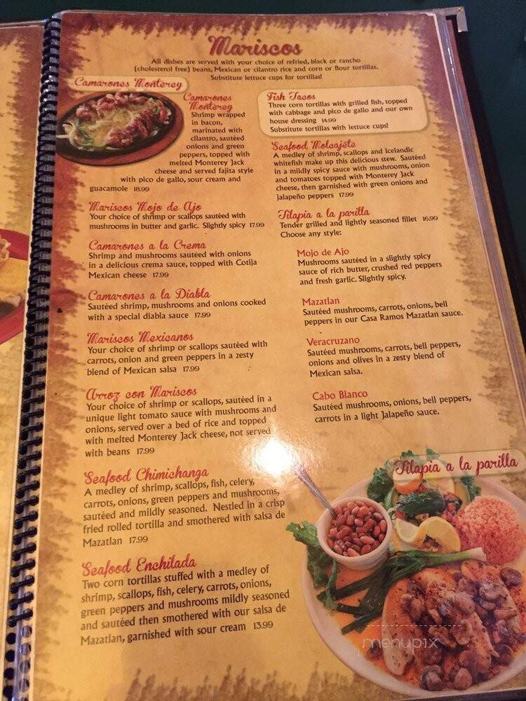 Casa Ramos - Placerville, CA menu_pic