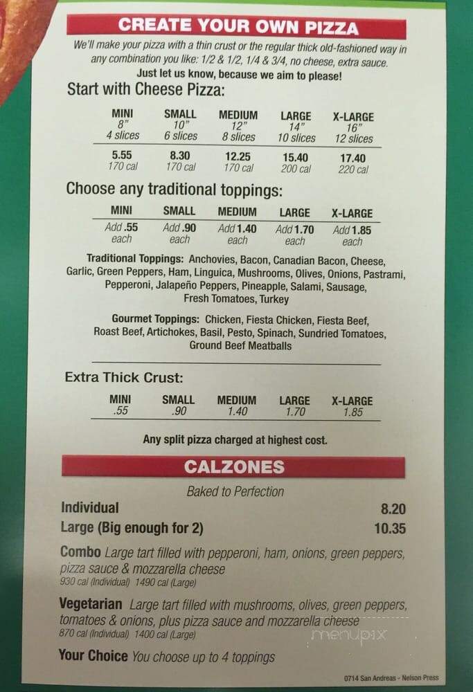 Pizza Factory - San Andreas, CA menu_pic