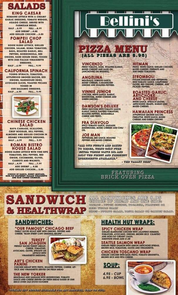 Bellinis Roman Bistro - Merced, CA menu_pic