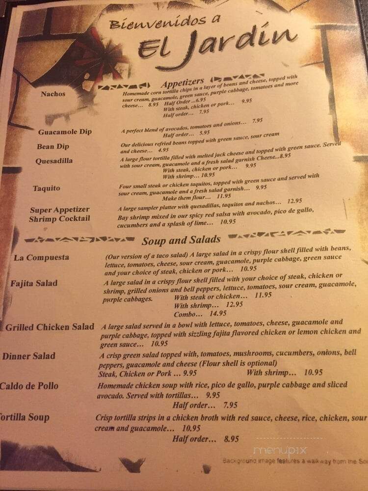 Jardin - Twain Harte, CA menu_pic