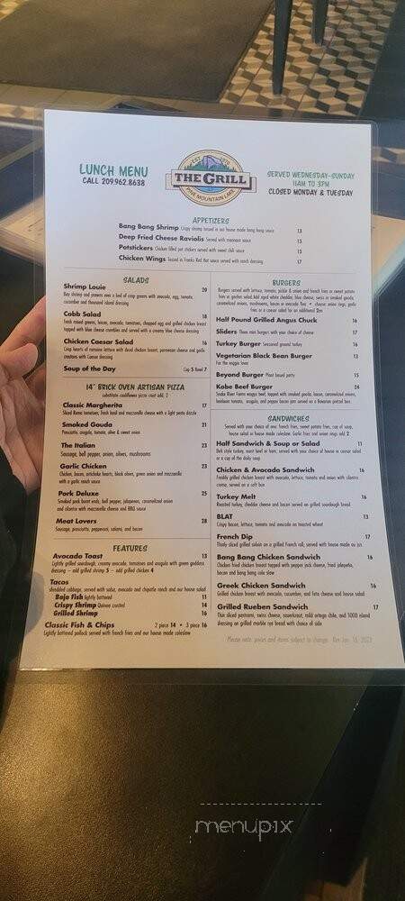 Pine Mountain Lake Country Clb - Groveland, CA menu_pic