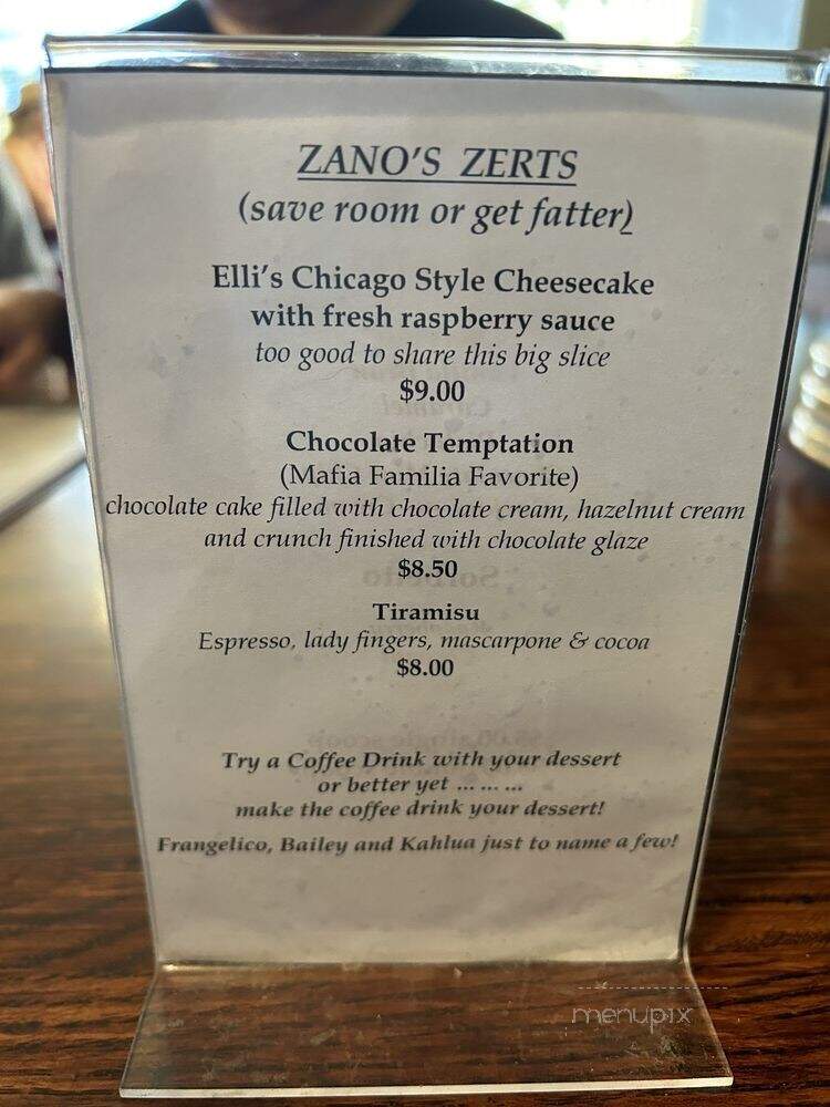 Zano's Family Italian & Pizza - Truckee, CA