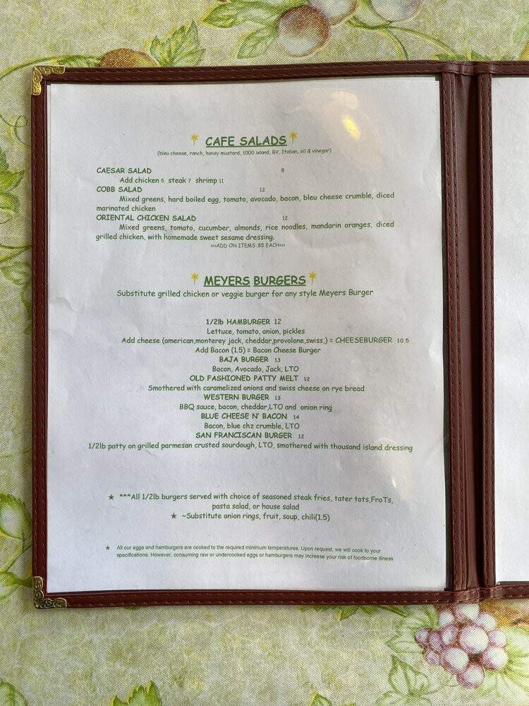 Meyers Downtown Cafe - South Lake Tahoe, CA menu_pic