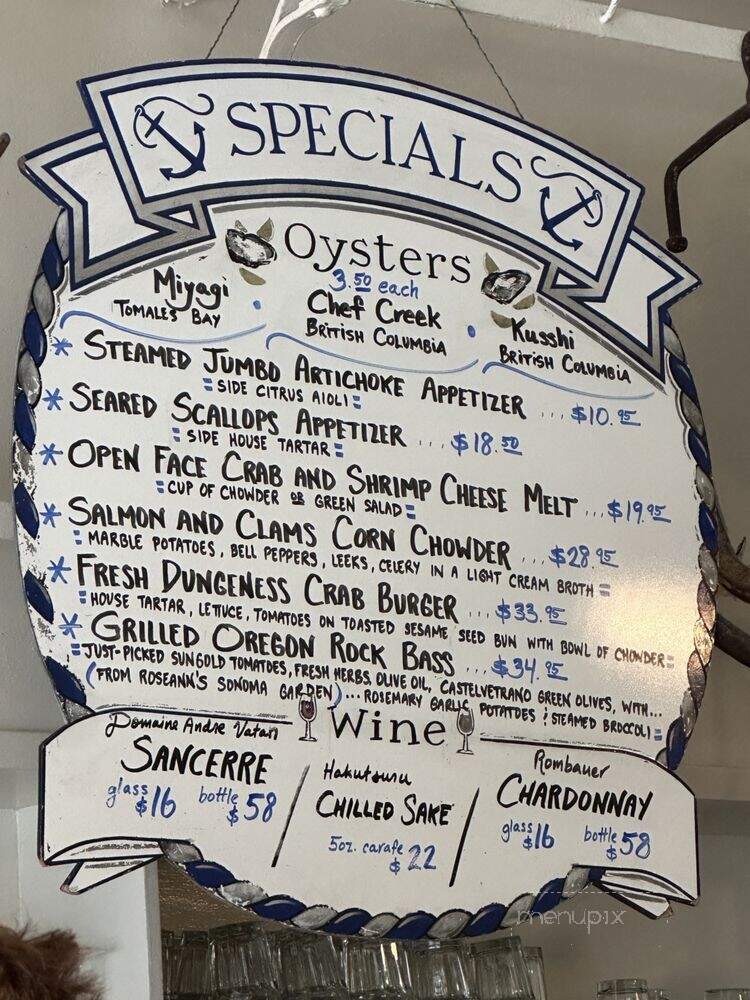 Anchor Oyster Bar - San Francisco, CA menu_pic
