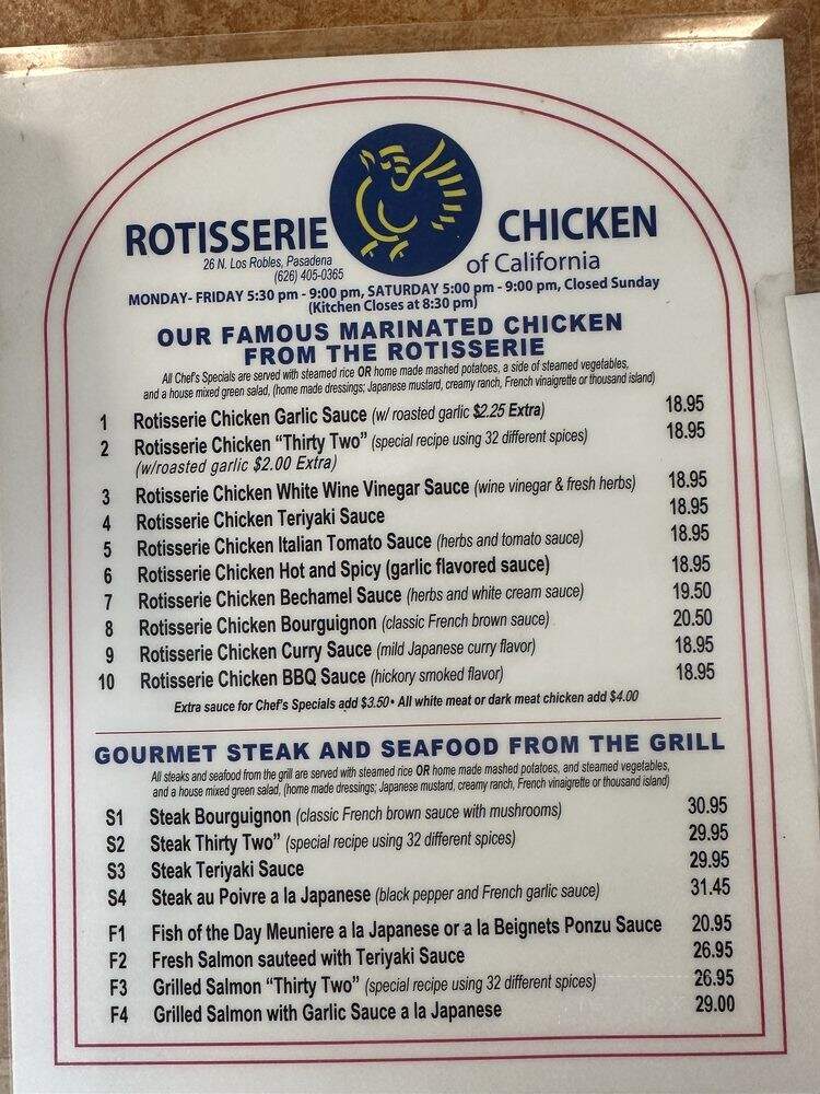 Rotisserie Chicken Of Calif - Pasadena, CA