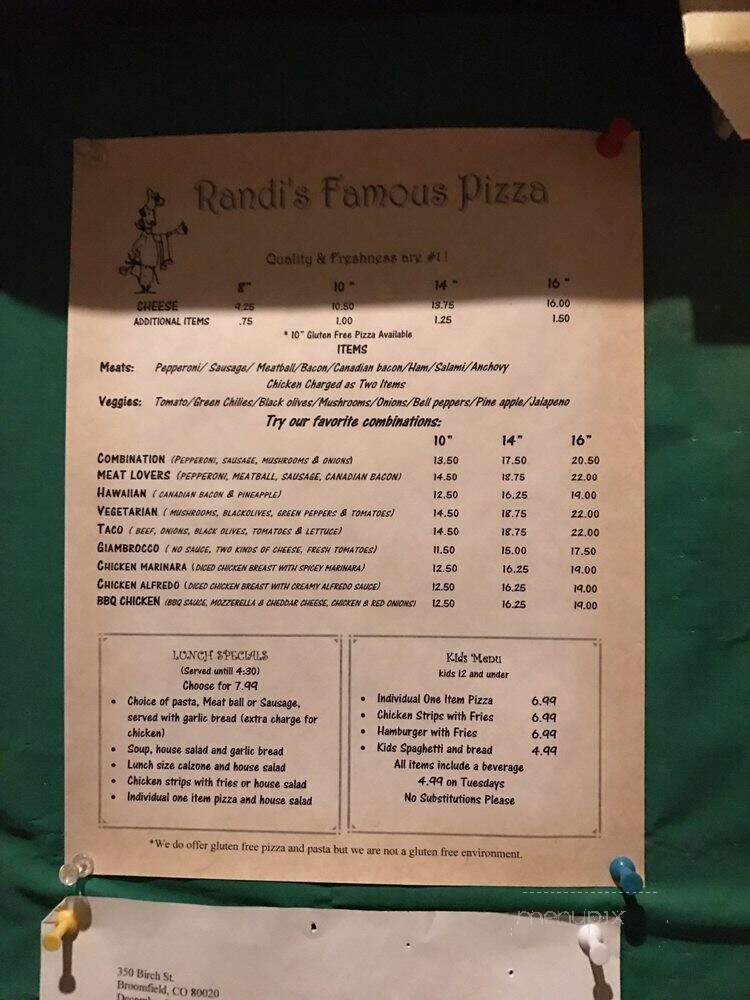 Randi's Pizza & Italian Restaurant - Arvada, CO