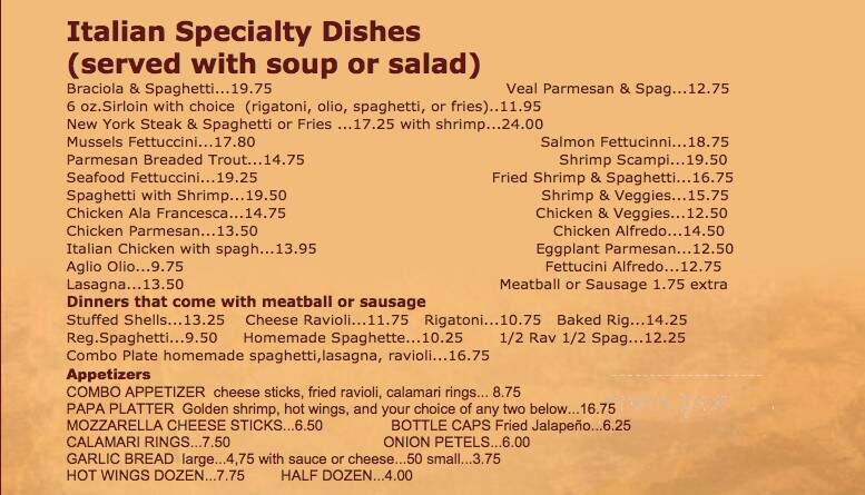Papa Jay's - Arvada, CO menu_pic