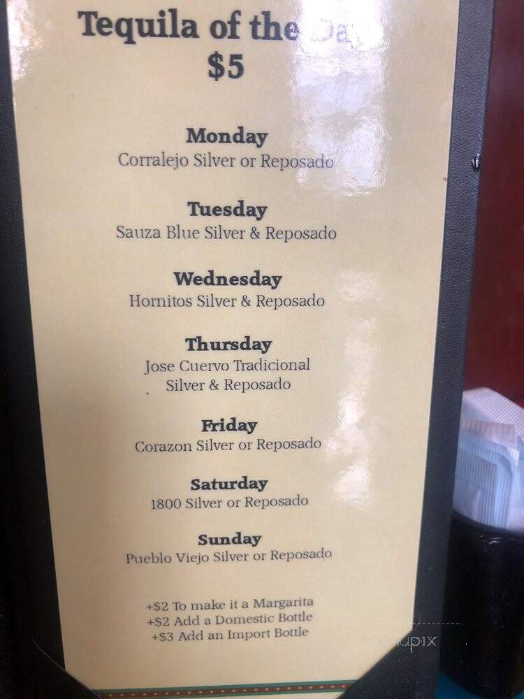 Three Margaritas - Arvada, CO menu_pic