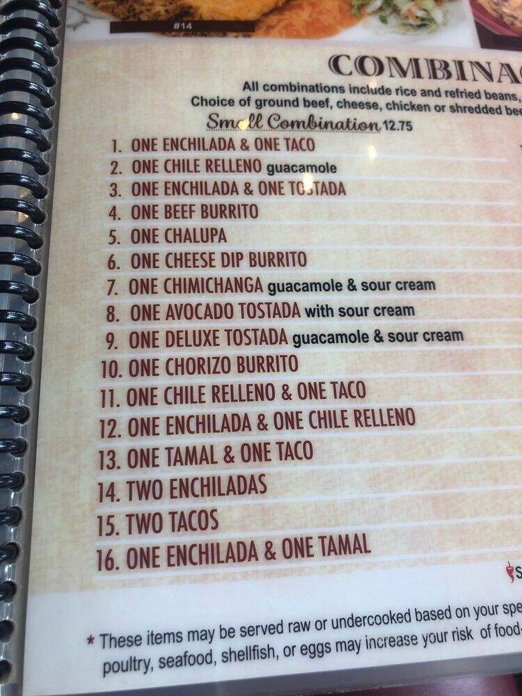 Three Margaritas - Arvada, CO menu_pic