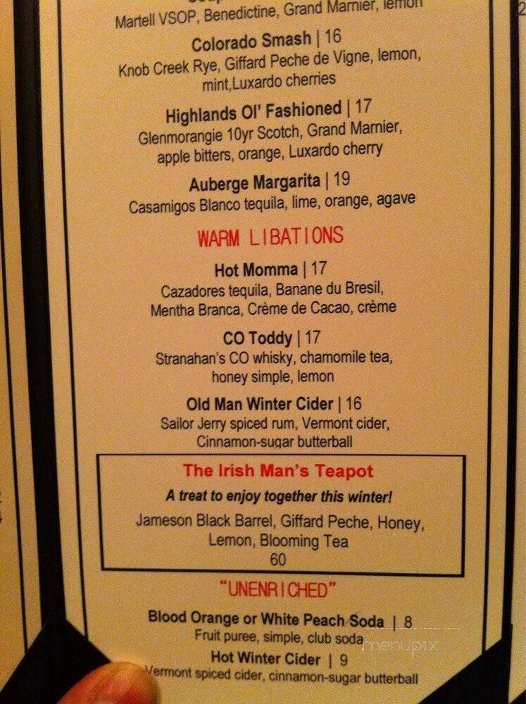 Library At Hotel Jerome - Aspen, CO menu_pic