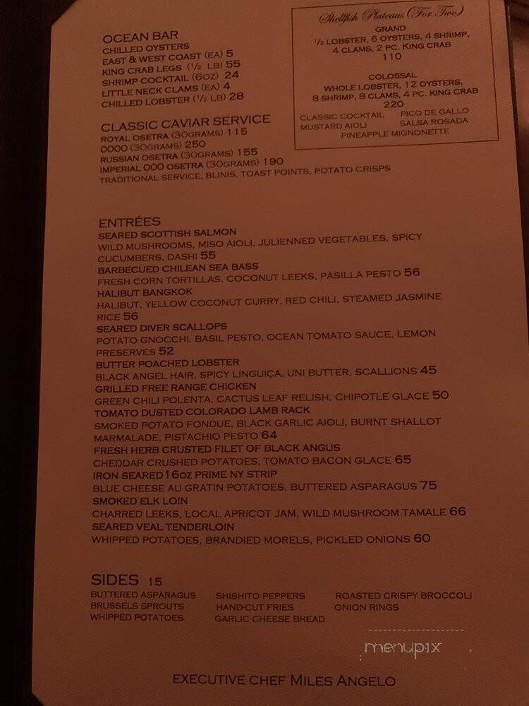 Caribou Club - Aspen, CO menu_pic