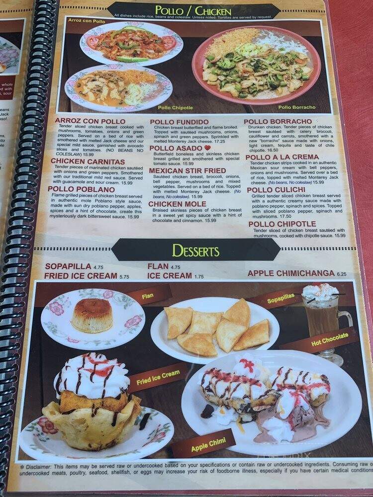 Guadalajara - Aurora, CO menu_pic