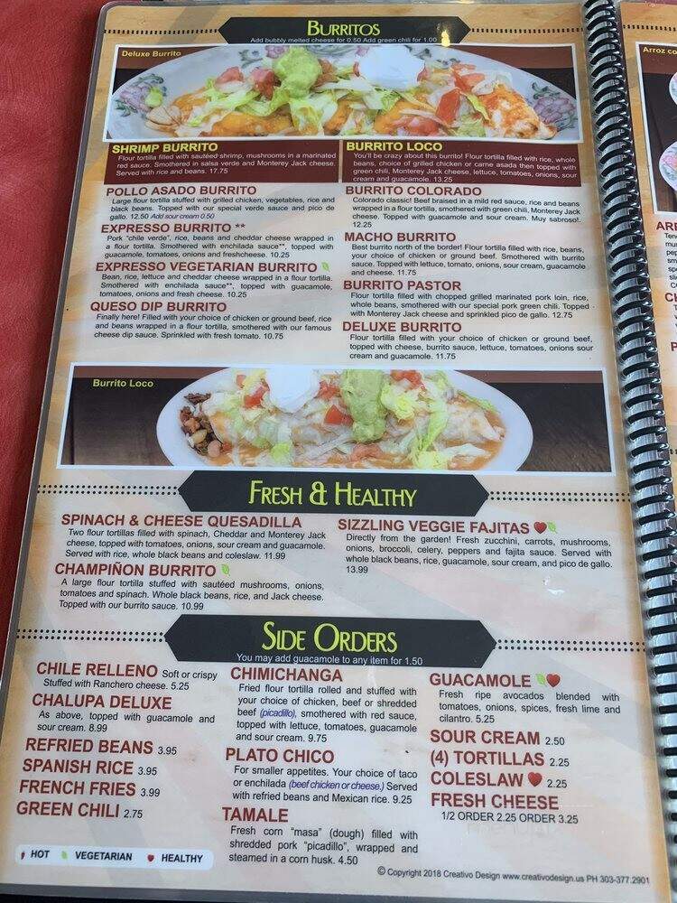 Guadalajara - Aurora, CO menu_pic