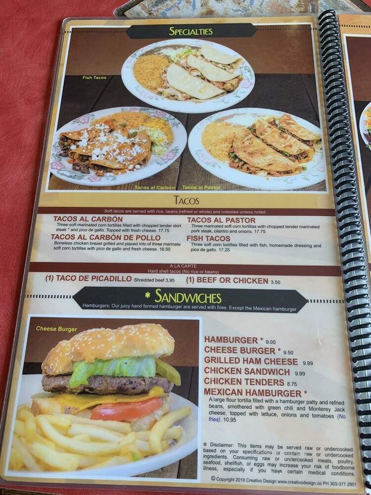 Guadalajara - Aurora, CO menu_pic