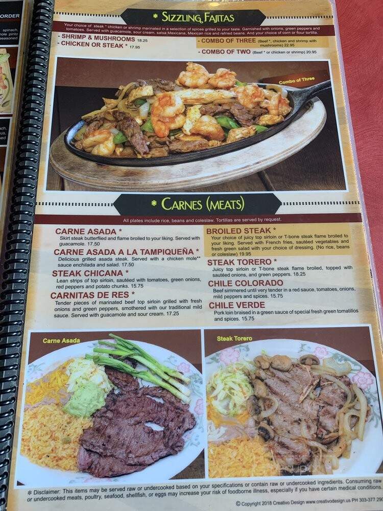 Guadalajara - Aurora, CO menu_pic