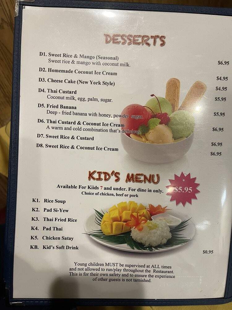 Thai Flavor Restaurant - Aurora, CO menu_pic