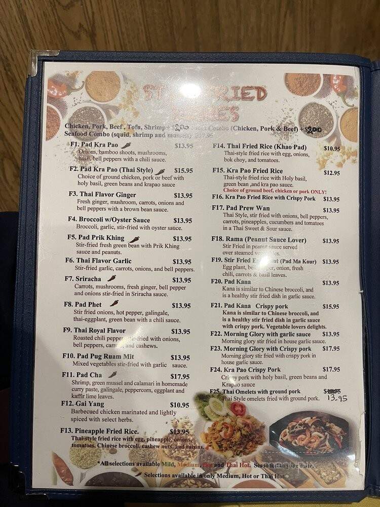 Thai Flavor Restaurant - Aurora, CO menu_pic