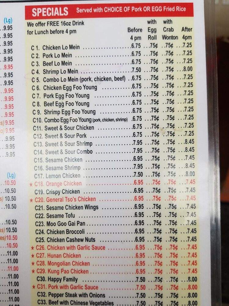 Chang's Chef Express - Aurora, CO menu_pic