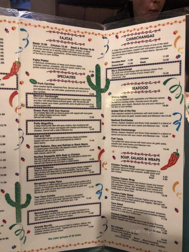 Senor Ric's - Aurora, CO menu_pic