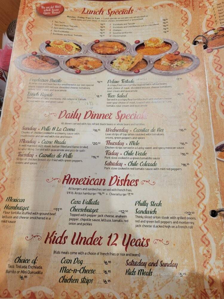 Casa Vallarta Mexican - Aurora, CO menu_pic