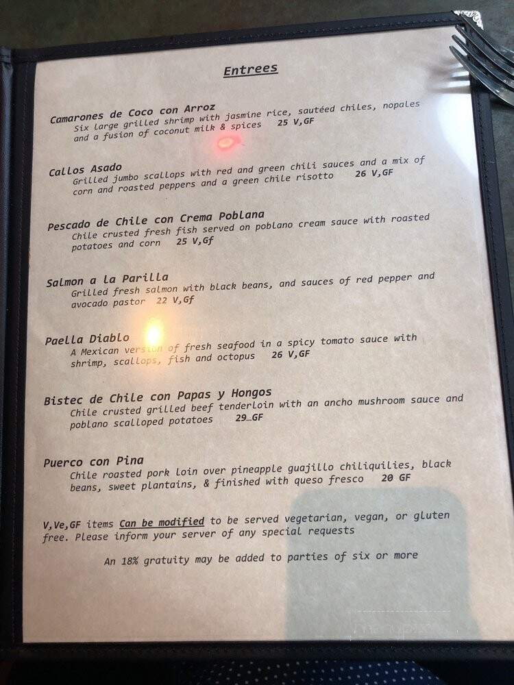 Agave - Avon, CO menu_pic