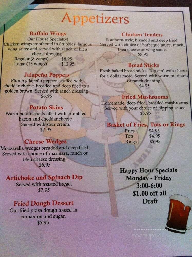 Stubbies Sports Bar & Eatery - Basalt, CO menu_pic