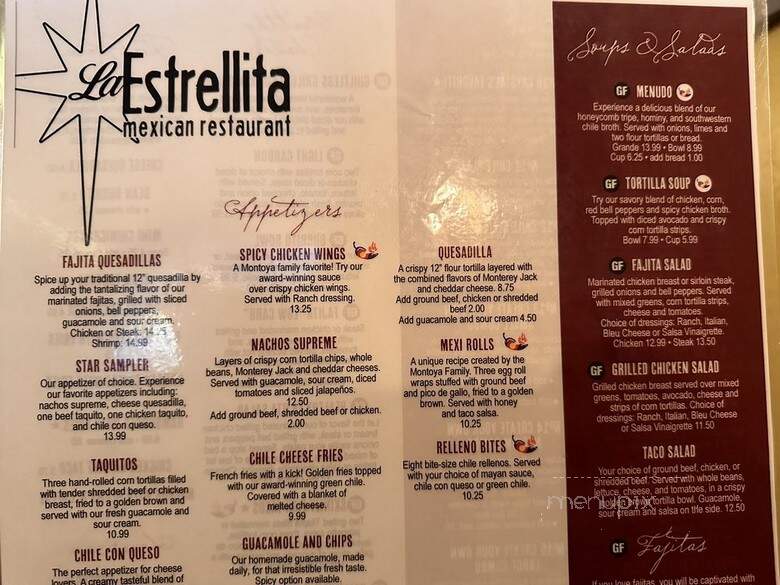 La Estrellita - Brighton, CO menu_pic