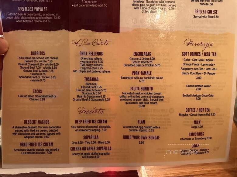 La Estrellita - Brighton, CO menu_pic