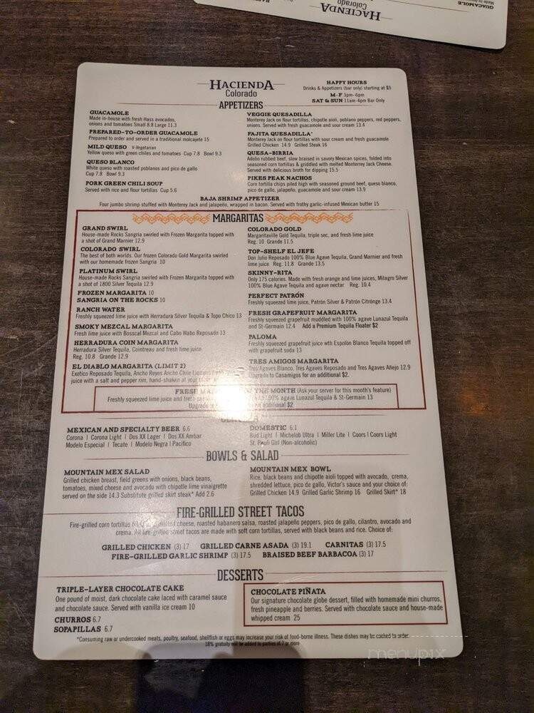 Hacienda Colorado - Broomfield, CO menu_pic